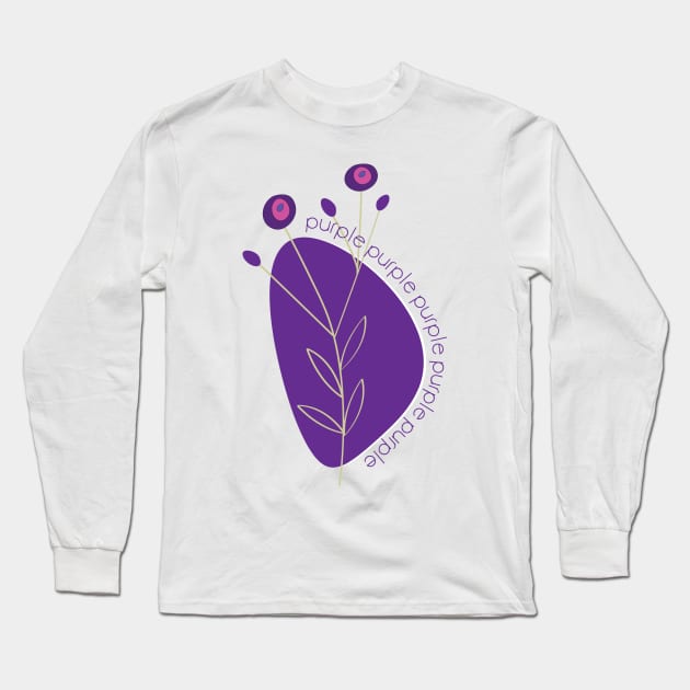 Purple purple Long Sleeve T-Shirt by emma17